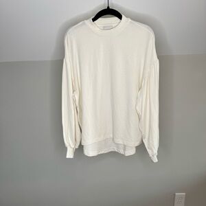Varley Sports sweatshirt 'Brannon' in White Pullover Long Sleeve Sweater Small